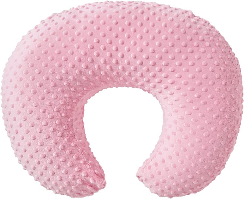 Aullar Pillowcase for Nursing Pillow and Positioner for Breastfeeding and Bottle Feeding, Propping Baby, Tummy Time, Baby Sitting Support, Awake-Time Support, Pillow Cover Only (Candy Pink) - Image 3